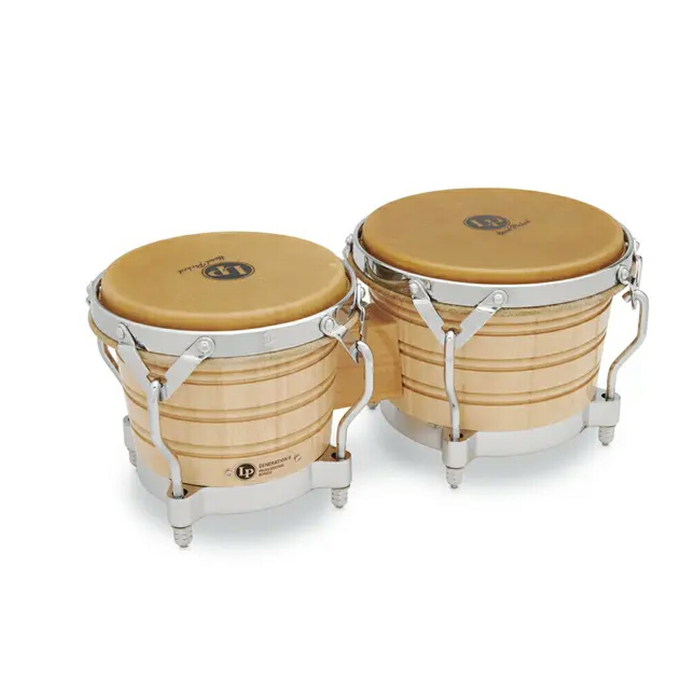 【10日までポイントUP】LP エルピー ボンゴ LP201A-2 No Suffix LP Generation II Wood Bongos Traditional Rims Chrome