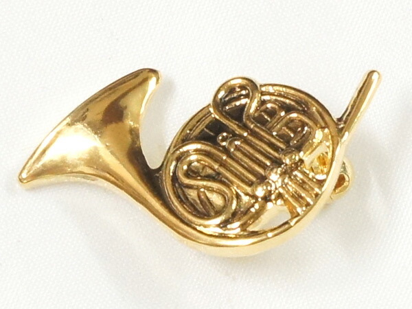 楽天市場】ミニチュア楽器ブローチ ホルン ゴールド＆シルバー