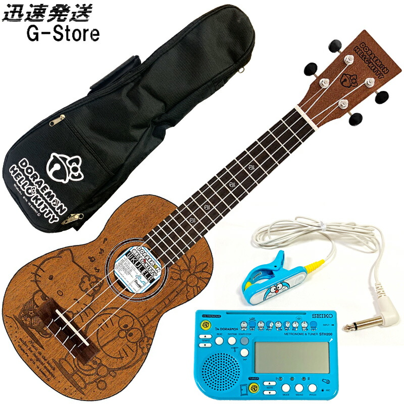 Leho ドラえもん ハローキティ ソプラノウクレレ Doraemon Hellokitty ドラえもんチューナー クリップセット Ukulele Smtb Kd Rcp Psicologosancora Es