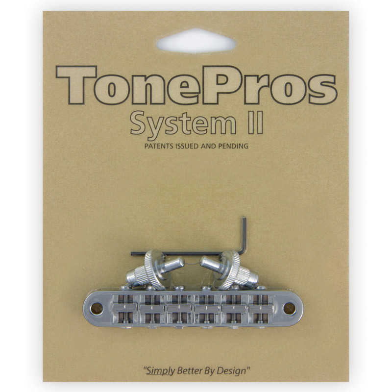 TonePros ブリッジ T3BP-C ニッケル Standard Tuneomatic (small posts, notched saddles)