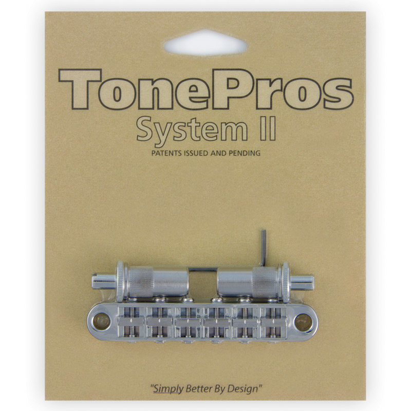 TonePros ブリッジ T3BT-C クローム Metric Tuneomatic (large posts, notched saddles)