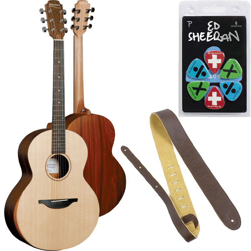 ピック＆レザーストラップ付 Sheeran BY Lowden ピックアップ付アコースティックギター S-02 スプルース＆ローズウッド エドシーラン