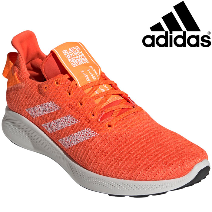 orange adidas running shoes