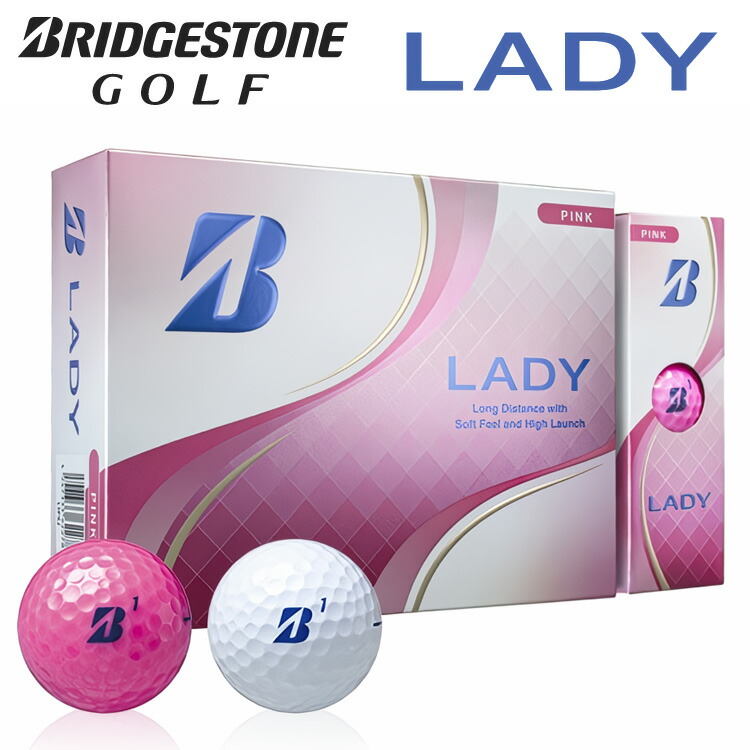 BRIDGESTONE GOLF LADY 1ダース✴︎ゴルフボール LADY（ピンク） [1ダース：12個](ピンク): ボール|BRIDGESTONE