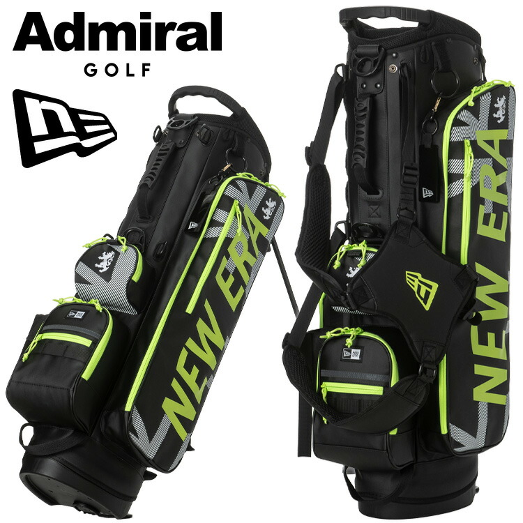 アドミラル Admiral NEW ERAコラボ スタンドキャディバッグ　美品 Admiral Golf アドミラルゴルフ ニューエラ コラボ スタンド