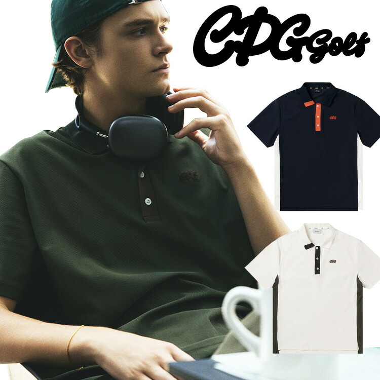 【当店在庫】CPG GOLF バイカラーポロシャツ 半袖 メンズ 2025秋冬 ゴルフウェア 2109-25203