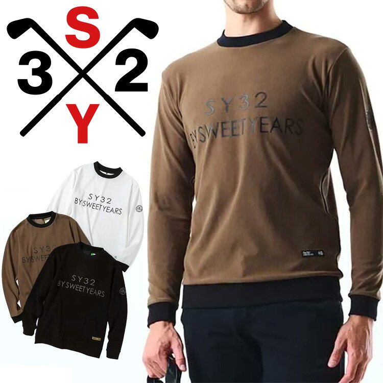 【当店在庫】SY32 ゴルフ FLEECE MINI PILE スウェットシャツ メンズ 2025秋冬 ゴルフウェア SYG-25A2-16
