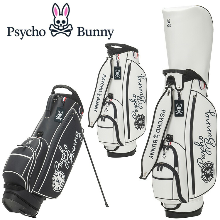 Psycho bunny サイコバニー アイボリー ゴルフ カバン 大容量 Psycho Bunny サイコバニー ゴルフ キャディバッグ カート型 9型