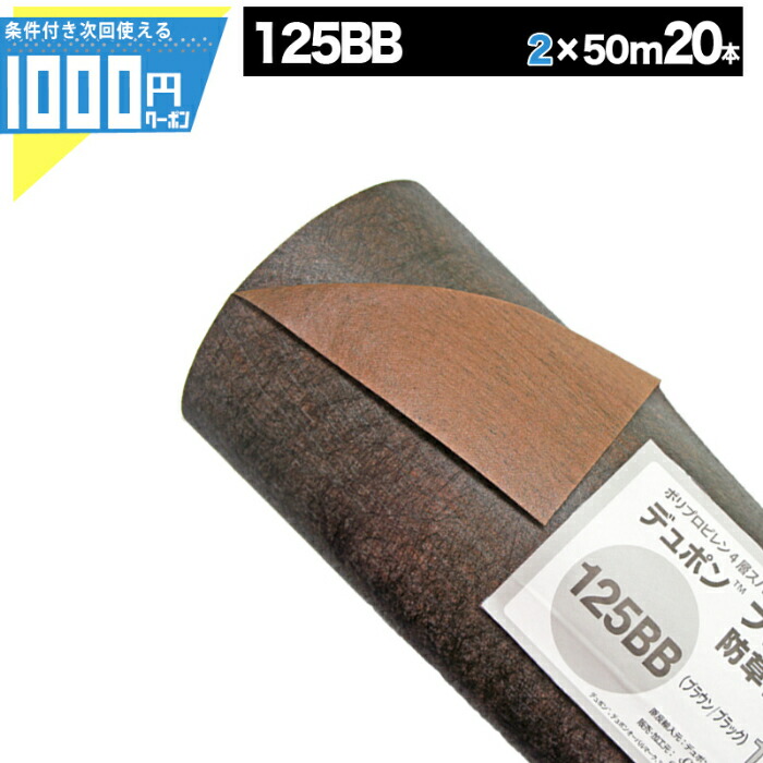 法人宛 個人は西濃支店止め 限定価格 ザバーン プランテックス 125bb 2m 50m 本防草シート 雑草防止 除草 グリーンフィールド デュポン 砂利下シート 法面 農業 高耐久 透水ブラウン ブラック リバーシブル Gf Fitzfishponds Com