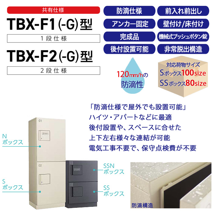 99％以上節約 ダイケン TBX-F1S-G 宅配ボックス 共有仕様 前入れ前出し