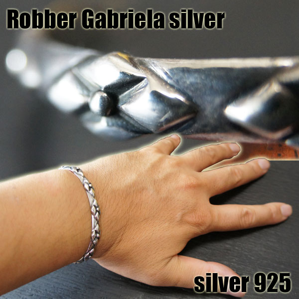 シルバー925バングル・ブレス【スター】シルバーアクセサリー/シルバーアクセ/ブレスレット/silver925 ロック パンク バイカー ロカビリー|Robber Gabriela