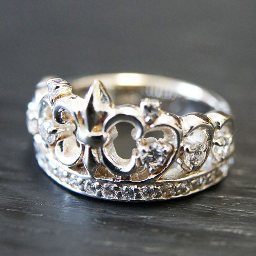 シルバー925リング【クラウン・ジルコニア】シルバーアクセサリー/シルバーアクセ/指輪/リング/ペア/silver925