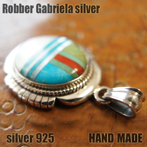 シルバー925ペンダントトップ【ハンドメイド・カッティングストーンB】|Robber Gabriela