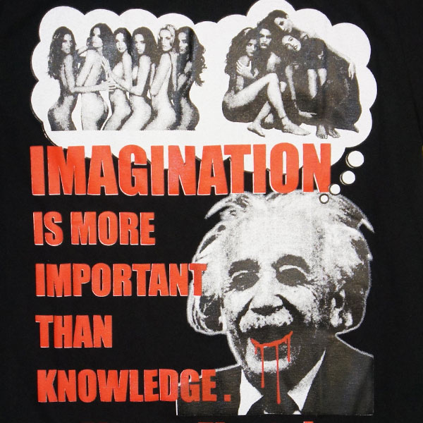 【楽天市場】【S】【M】【L】【XL】オモシロTシャツ・アインシュタイン名言！？【半袖】黒想像力は知識より大事だ、アインシュタイン 面白T