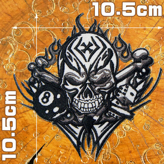 楽天市場】刺繍 アイロン ワッペン【アイアンクロス・スカル