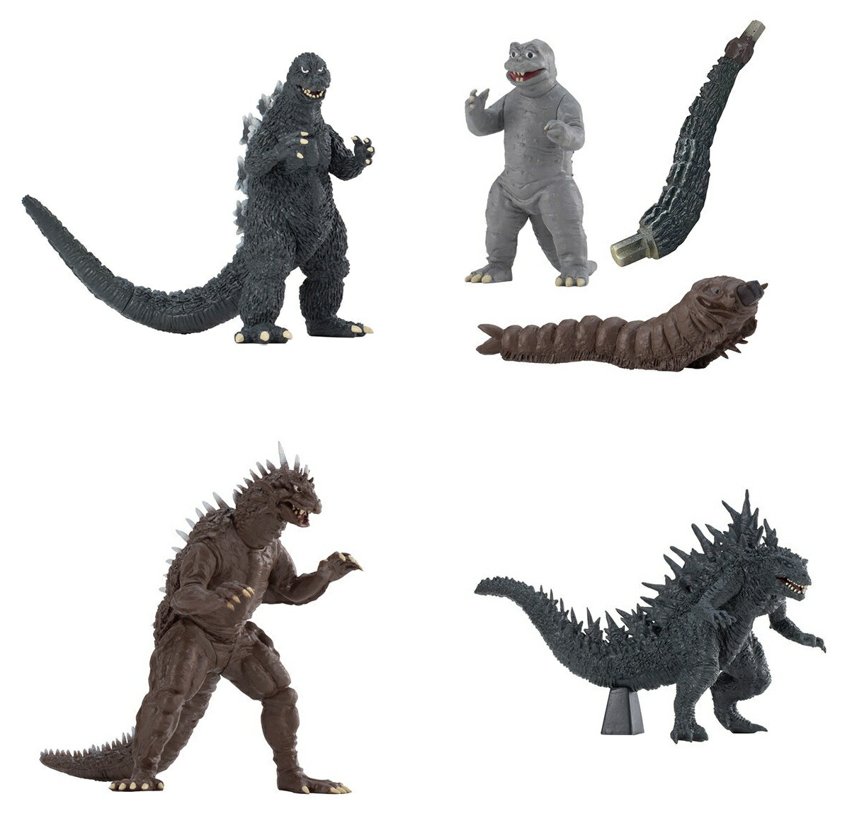HG シリーズ　ゴジラ 怪獣総進撃編 全4種　リペイント　セット HG シリーズ ゴジラ 怪獣総進撃編 全4種セット 全塗装 フル