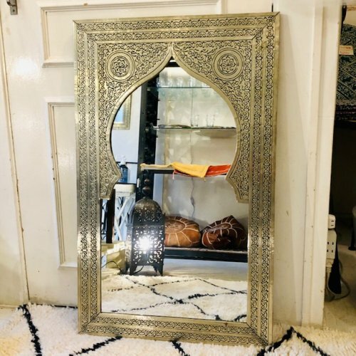 モロッカンミラー モスクl シルバー モロッコ 鏡 モロッコ ミラー 壁掛け 姿見 カフェ 美容室 ヘアサロン 洗面所 リビング Hazelwoodconst Com