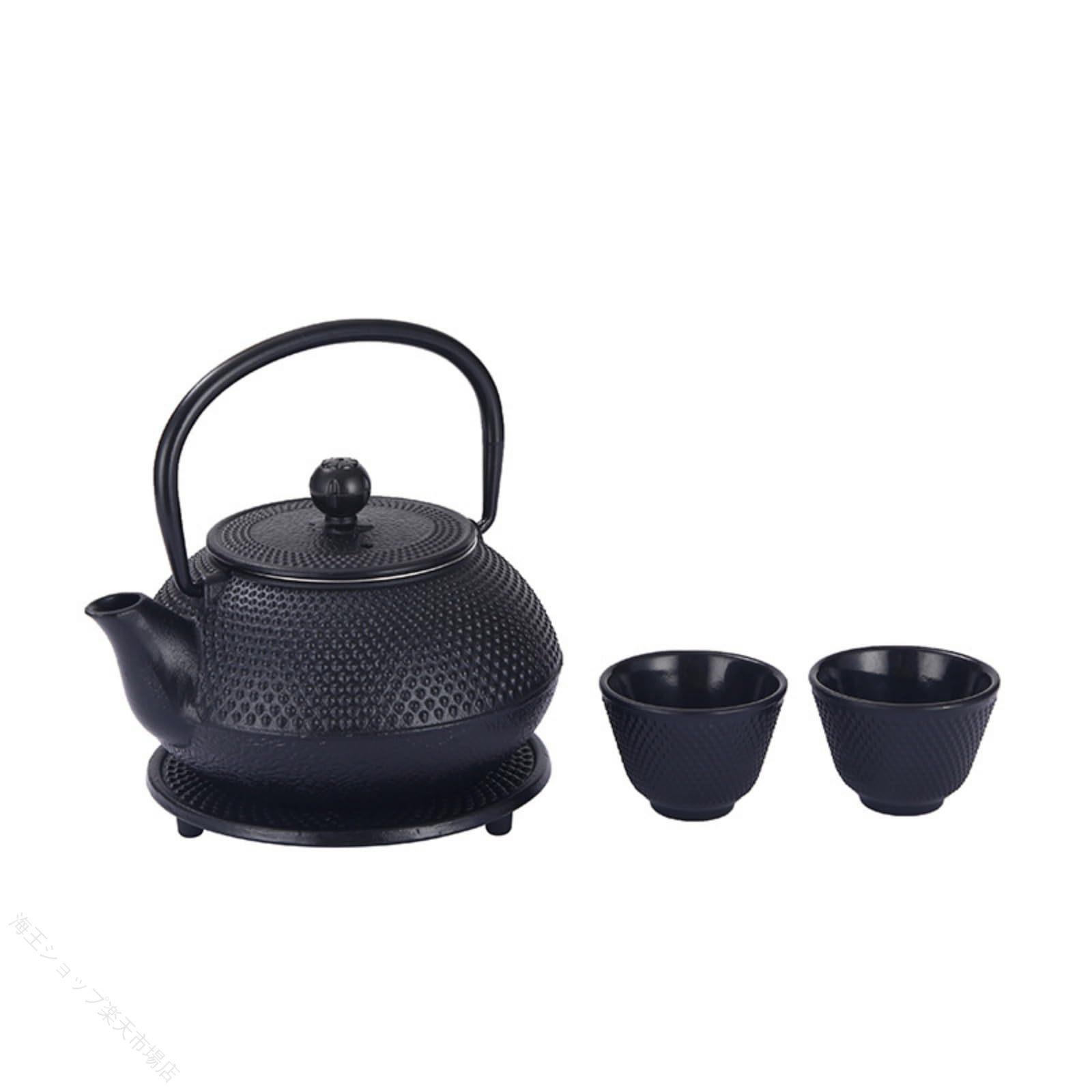 鉄瓶 伝統 鋳鉄 家庭用 コンロ お茶 淹れる ケトル ティーポット ティーセット ティーカップ 和の趣 耐久性 保温性 贈り物 上質|AURA DESIGN