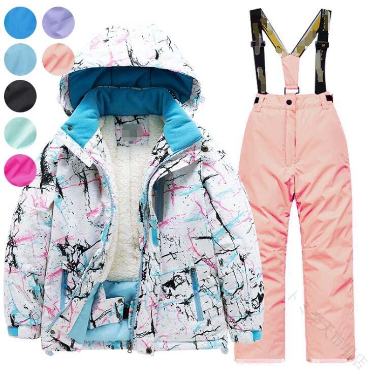 超暖かい キッズスキーウェア スノボ 雪服 子供スノーウエア 裏起毛 スキーウェア 2点セット ジャケット パンツ 男の子 女の子 スキー｜AURA DESIGN