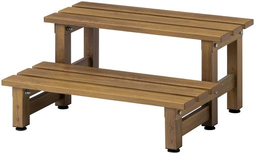 タカショーデッキ美WOOD2段ステップナチュラルウッドBEW-2SNW