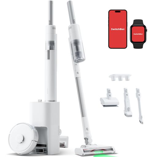 【3インチ1、超小型】SwitchBot人造人間洗い濯ぎ機K10+ProComboコードレス洗い濯ぎ機-軽さ20000pa自動小銃ゴミ取りあつめる使い捨て居敷き/水拭き/静音/置くだけで申し受ける/差しつかえ物くぐり抜ける/押しとどめる地域/突っ支い棒/ハンデ/4類概念ノ…