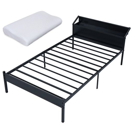 楽天市場】VECELOベッドベッドフレームセミダブル宮棚付き2口