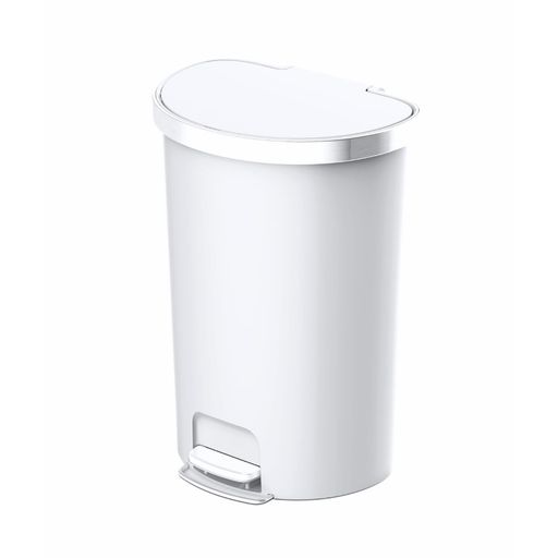 EKO ゴミ箱 ステップ式 ハナセミラウンド ホワイト 55L ふた付き インナーボックス無し 大型 EK6221-55L-WH｜NextGenShop