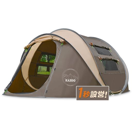 KAZOOキャンプ用自動屋外ポップアップテント防水用クイックオープニングテントキャリングバッグ付き4人用キャノピー｜NextGenShop