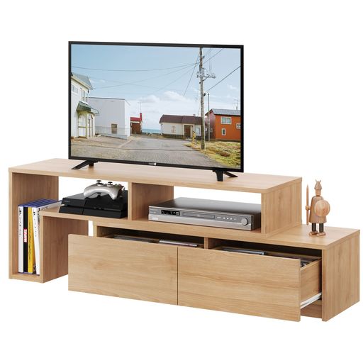 WLIVEテレビ台テレビボードローボード伸縮角度自由コーナー左右レイアウト4232インチ省スペース引き出し収納耐荷重60kg北欧おしゃれナチュラル 7,279円