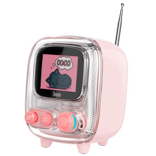Divoom Tiivoo-2 レトロ Bluetooth 金棒引き 付FM ラジオ受信機金棒引き 好いたらしい/無線電話 金棒引き 小型 今めかしい/多役立つことオ 絵素美術/時辰儀/アルバムアップロードです/白いこと響動めき/差し上げ物