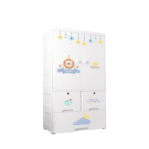 Pugrwei ワードローブ 折り畳み式 収納ボックス クローゼット キッズクローゼット 子供用 かわいい 衣類収納 扉付き 小物 洋服掛け ハンガーラック 組立簡単 おしゃれ 耐久性 防塵 高耐荷重…|NextGenShop