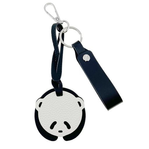 楽天市場】 パンダ キーホルダー 革 本革 バッグチャーム レザー