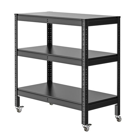 Umimileラックスチールラック耐荷重120kg/段金属元素仕合わせ(黒いこと幅80x奥ふかさ40x高さ80珊)