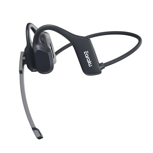 Earaku(イアラク)【ハンズフリー通話・クリアな通話を実現】Bluetoothヘッドセット通話用イヤホン両耳耳掛けヘッドセットマイク付きBluetooth5.3AAC対応ミュート機能ENCノイズキャンセリング耳…