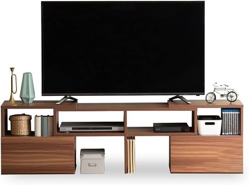 JKプラン テレビ台 伸縮 ローボード コーナー テレビボード 幅100 幅180 奥行31 高さ48 収納 32型 42インチ ブラウン REFTV0014BR|NextGenShop