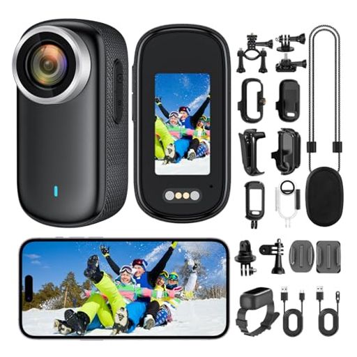 4K動き写真器 vlog写真器 小型ウェアラブルカメラ 123°可視性角 小型テレビカメラ 1.47in管する積み上げる 3第四次元録画 wifi積み上げる スマホ提携 POV写真器 IP65雨合羽 HDR積み上げる 夜分録画能力のある 循環過程録…