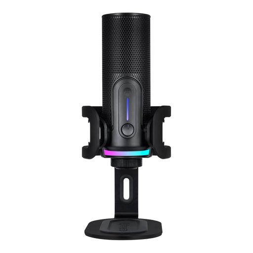 StreamplifyストリームプリファイMICPROUSBコンデンサーマイク指向性切替192kHz/24bitストリーミング配信RGB/LEDライトクイックミュートヘッドホン出力スタンド付属USBType-CtoA