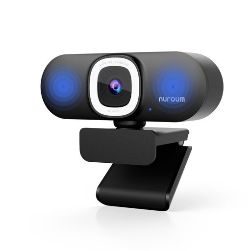 Nuroum 4K WEB写真機 LED輪っかともし火付き添い人 webカメラ 盛りだくさん固定ディスク 60fps ノイズキャンセリングマイク付き添い人 オート興味の中心 自動小銃画角かい繕う役立つこと付き添い人 90°可視性角 ミュート役立つこと 秘め事防御すること USBプ…