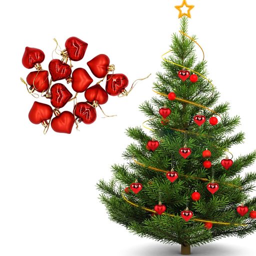 楽天市場】クリスマス オーナメント ハート 12個セット おしゃれ
