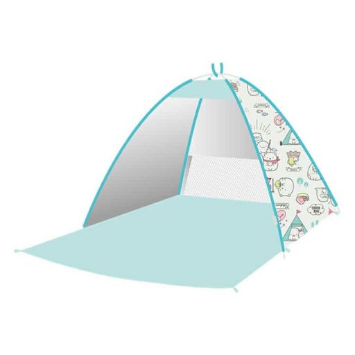 アサヒ興洋 すみっコぐらし テント ワンタッチ 3~4人用 メッシュ窓付き ライトブルー 収納袋付き ペグ付き ピクニック キャンプ アウトドア ポップアップテント｜NextGenShop