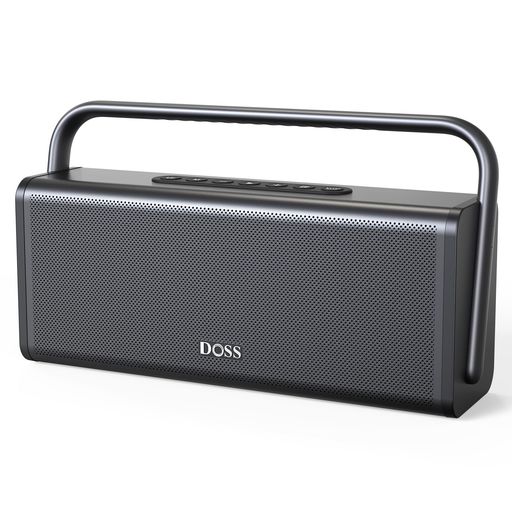DOSSSoundBoxPro+P400Bluetoothスピーカー50W重低音ワイヤレスポータブル小型ブルートゥーススピーカー【26時間再生/ワイヤレスステレオ対応/クールファントムミラーライト搭載/IPX5