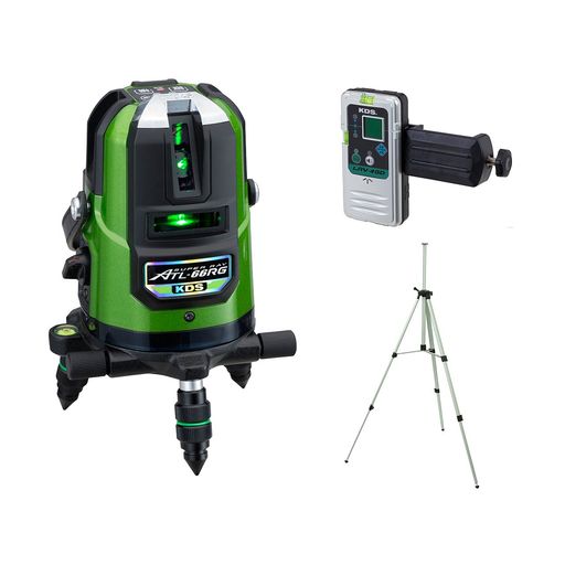ムラテックKDSグリーンレーザー墨出器ATL-66RGRSA受光器(LRV-4GD)+三脚(LEC-2M)セット