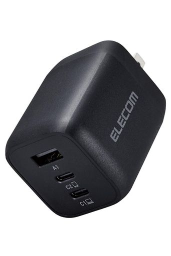 エレコム充電器65WUSBPD対応3ポートType-CUSB-A【iPhone161514iPadMacbookAirノートPC】ブラックEC-AC4465BK