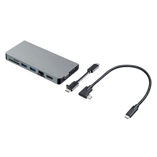 サンワサプライ USB Type-C ドッキングハブ(VGA・HDMI・LANポート・カードリーダー搭載) USB-3TCH13S2|NextGenShop