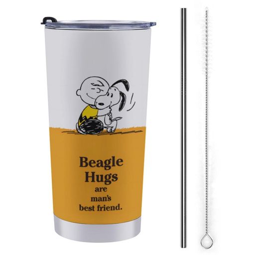 楽天市場】スヌーピー ストロー付き ステンレス タンブラー 550ml