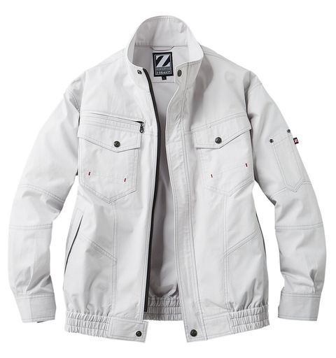 自重堂Z-DRAGON74000長袖上衣5L036:しろがね色やり方服