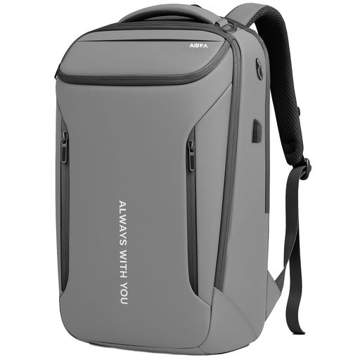 [AISFA]リュックメンズリュックサックバックパック17インチPCビジネスリュック大容量防災bagUSB充電機能付き30L旅行学生バッグ防水通勤修学男女兼用多機能A4収納多ポケット(グレー/三層式改…