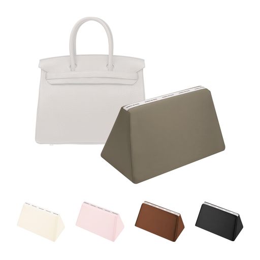 KINGSINBAGバッグピロー詰め物サテン生地バッグ型崩れ防止高級軽量エルメスバーキン30内縫い適用(エトゥープ)