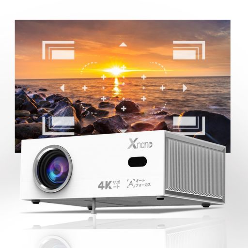 【オートフォーカス・ネトフリライセンス】XNANOプロジェクター家庭用500ANSI高輝度4K対応1080P自動台形補正自動障害物回避自動スクリーンフィットホームプロジェクター5G+2.4GWi-Fi&Bluetooth搭載