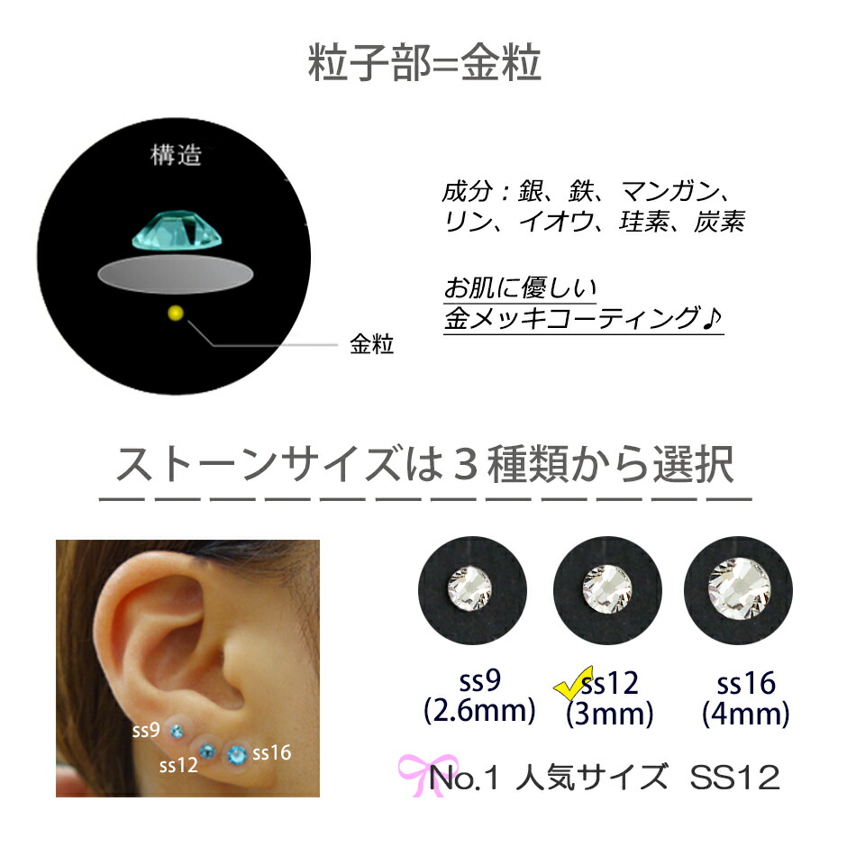 楽天市場 即発送 金粒 耳つぼジュエリー 100粒 テレビで話題 業界最多の３６色 カラー サイズが選べる大容量100粒 国内産耳つぼシール 耳つぼダイエット 耳ツボ 耳ツボジュエリー スワロフスキー 耳ツボジュエリー 耳つぼ ジュエリー ダイエットシール Ear Pot